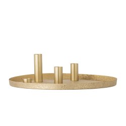 Bloomingville - Lysestage/Adventskrans Maxime Guld Metal : 30 cm. 