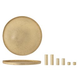 Bloomingville - Lysestage/Adventskrans Maxime Guld Metal : 30 cm. 