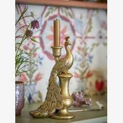 Bloomingville - Tausi Lysestage Pfugl Guld Poly L: 16,5 H: 28 B: 12,5 cm. 