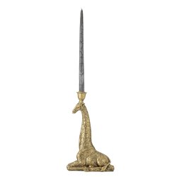 Bloomingville - Twiga Lysestage Giraf Guld Poly L: 19 H: 32 B: 9,5 cm. 