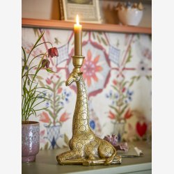 Bloomingville - Twiga Lysestage Giraf Guld Poly L: 19 H: 32 B: 9,5 cm. 