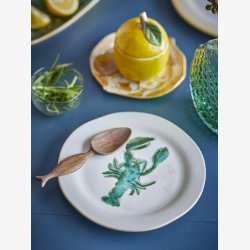 Bloomingville - Tallerken m/Hummer Hadden Grn Stentj : 21 cm. 