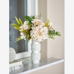 Blomsterbuket m/naturtro Blomster Natur : 23 H: 46 cm. 