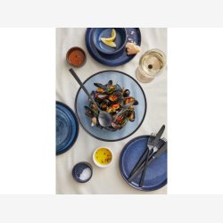 BITZ - Tallerken Gastro Sort/Mrkebl 27xH2,5cm Stentj.