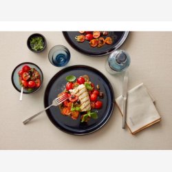 BITZ - Tallerken Gastro Sort/Mrkebl 27xH2,5cm Stentj.