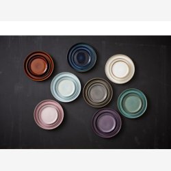 BITZ - Tallerken Gastro Sort/Mrkebl 27xH2,5cm Stentj.