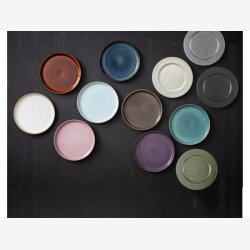 BITZ - Tallerken Gastro Sort/Mrkebl 27xH2,5cm Stentj.