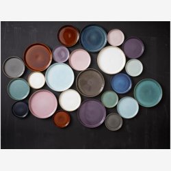 BITZ - Tallerken Gastro Sort/Mrkebl 27xH2,5cm Stentj.