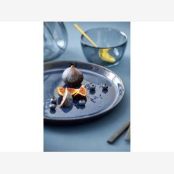 BITZ - Tallerken Gastro Sort/Mrkebl 27xH2,5cm Stentj.