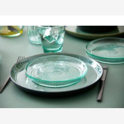 BITZ - Tallerken Gastro Sort/Grn 27xH2,5cm Stentj.