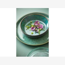 BITZ - Tallerken Gastro Sort/Grn 27xH2,5cm Stentj.