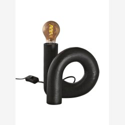 PR HOME - Swirl lampefod, sort, 18 cm