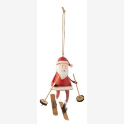 J-Line - Juletrspynt - Rudolph - Julemand - Snemand - p ski H: 21 B: 11 D: 6 cm. metal