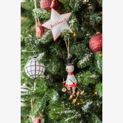 J-Line - Juletrspynt - Rudolph - Julemand - Snemand - p ski H: 21 B: 11 D: 6 cm. metal