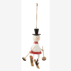 J-Line - Juletrspynt - Rudolph - Julemand - Snemand - p ski H: 21 B: 11 D: 6 cm. metal