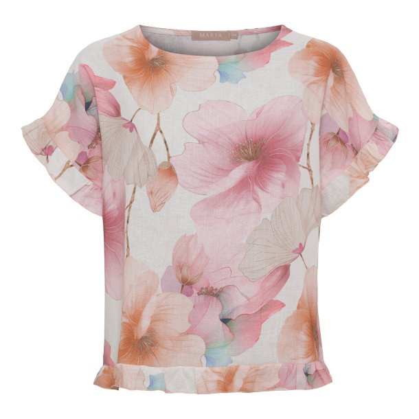 Marta Du Chateau - MdcMathea Bluse Pink/Blomsterprint Flere strs.