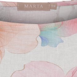Marta Du Chateau - MdcMathea Bluse Pink/Blomsterprint Flere strs.