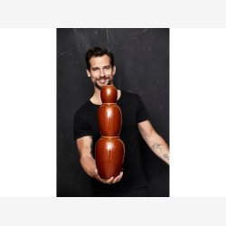 BITZ - Vase Amber 13xH20cm Stentj.