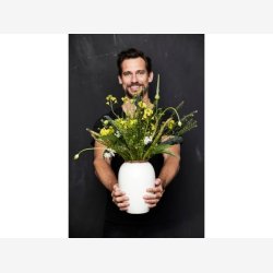 BITZ - Vase Creme 15,5xH25cm Stentj.