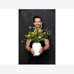 BITZ - Vase Creme 15,5xH25cm Stentj.