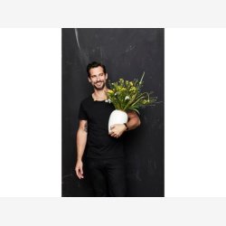 BITZ - Vase Creme 15,5xH25cm Stentj.