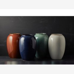 BITZ - Vase Creme 15,5xH25cm Stentj.