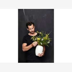 BITZ - Vase Creme 15,5xH25cm Stentj.