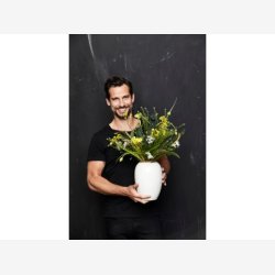 BITZ - Vase Creme 15,5xH25cm Stentj.