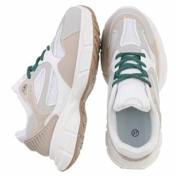 OLGA - Fritidssko Beige/Hvid