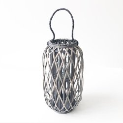 Lanterne Flet m/glasindsats &amp; hank H: 50 : 27 cm. 