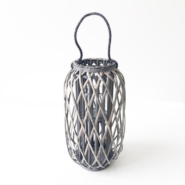 Lanterne Flet m/glasindsats &amp; hank H: 50 : 27 cm. 