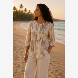 Marta Du Chateau - MdcCosmos Bluse Beige