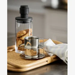 NORDAL - Opbevaringsglas m/tr�l�g Sort H: 25,5 �: 9,5 cm. 