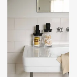 NORDAL - Opbevaringsglas m/tr�l�g Sort H: 25,5 �: 9,5 cm. 