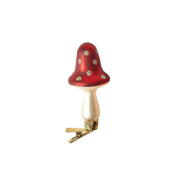 Speedtsberg - Svamp m. Clips i glas H8+/-, Rd og Hvid - Flere varianter 