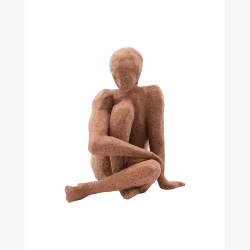 House Doctor - Keramikfigur Siddende Kvinde Brun 