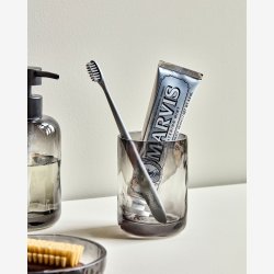 House Doctor - Tandb�rsteholder Gr�t Glas 10,5x7,2 cm.