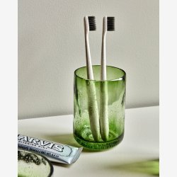 House Doctor - Tandb�rsteholder Gr�nt Glas 10,5x7,2 cm.