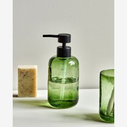 House Doctor - S�bedispenser Gr�nt Glas 17x7,4 cm.
