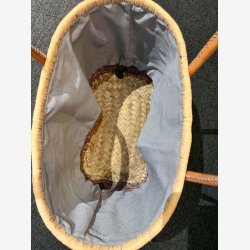 Madam Gr�skar - Strandtaske Bl�/lilla 38x26 cm.