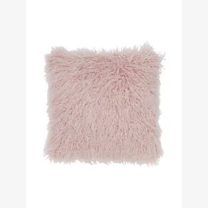 Svanefors pudebetrk m/kunstpels puder rosa 45x45cm. 