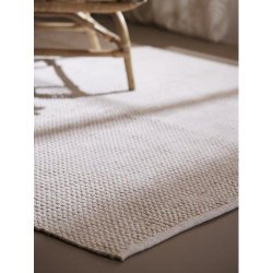 Svanefors - Gulvtppe mnstret 70x240cm. hvid