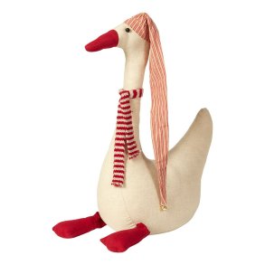 Speedtsberg - Julegs Gytha m. stribede trklde 29x43cm, Beige og Rd