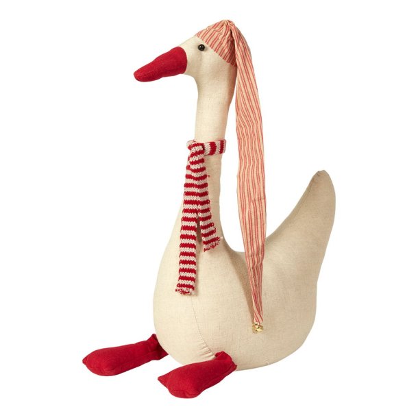 Speedtsberg - Julegs Gytha m. stribede trklde 29x43cm, Beige og Rd