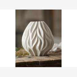 Mors - Flame Vase 23 cm Hvid