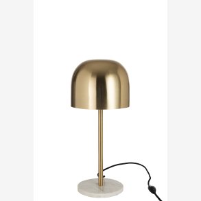 J-Line - Bordlampe Guld Metal/Marmor 20,5x20,5x49cm.
