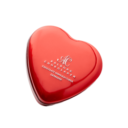 Aalborg Chokoladen - Hjerteske i metal m/7 stk. chokolade hjerter 70 g.