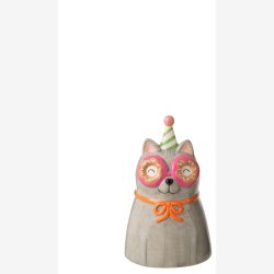 J-Line - Vase i katteform Keramik 3 varianter 21x12cm