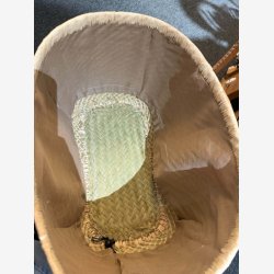 Madam Gr�skar - Strandtaske Lysegr�n/sand 44x27 cm.