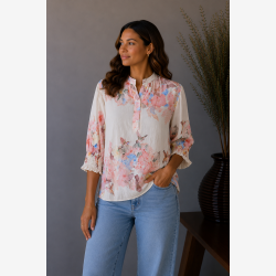 Marta Du Chateau - MdcMelisande Skjorte Blomsterprint Rosa.